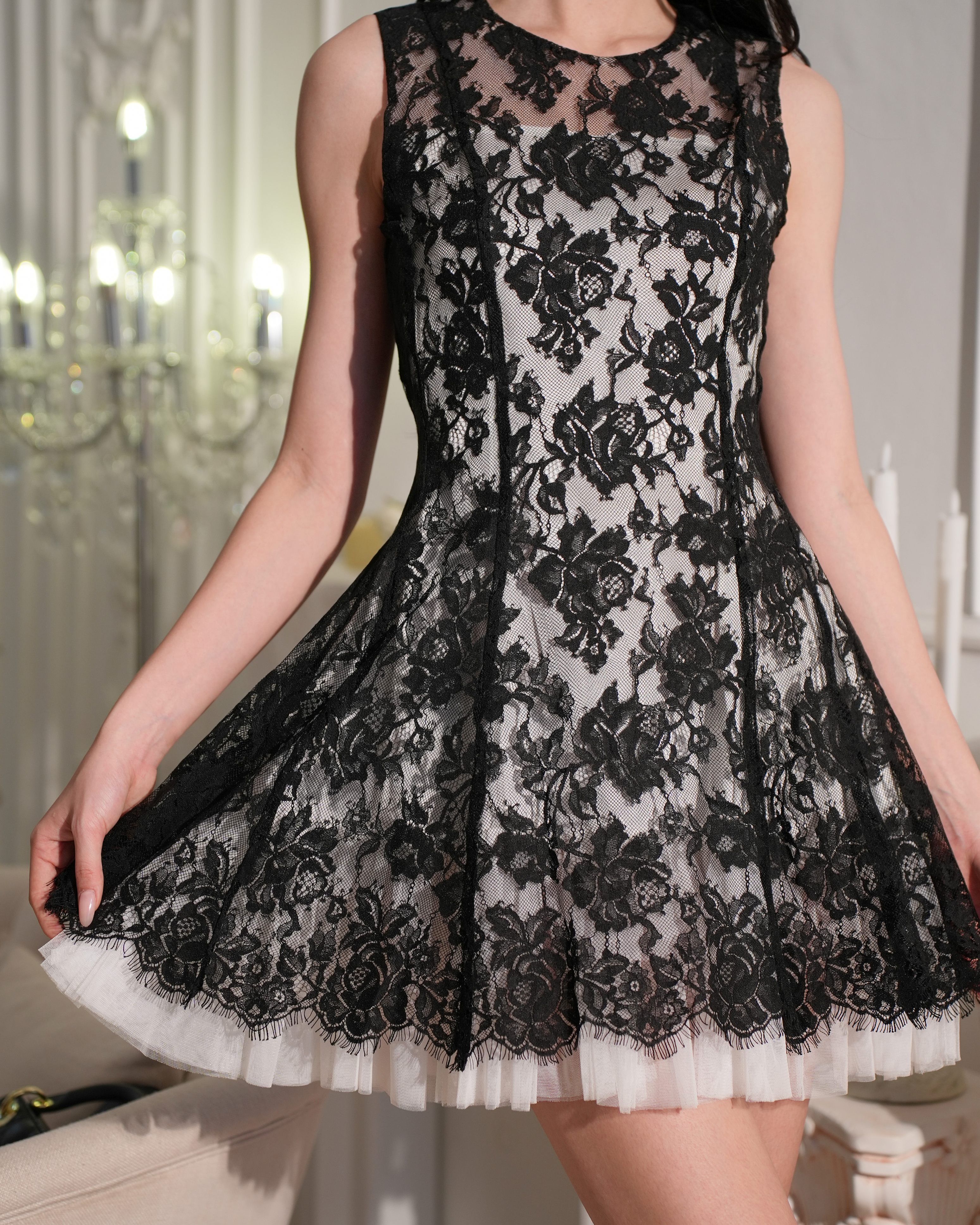 Veloura Chantelle Lace Midi Dress 20381