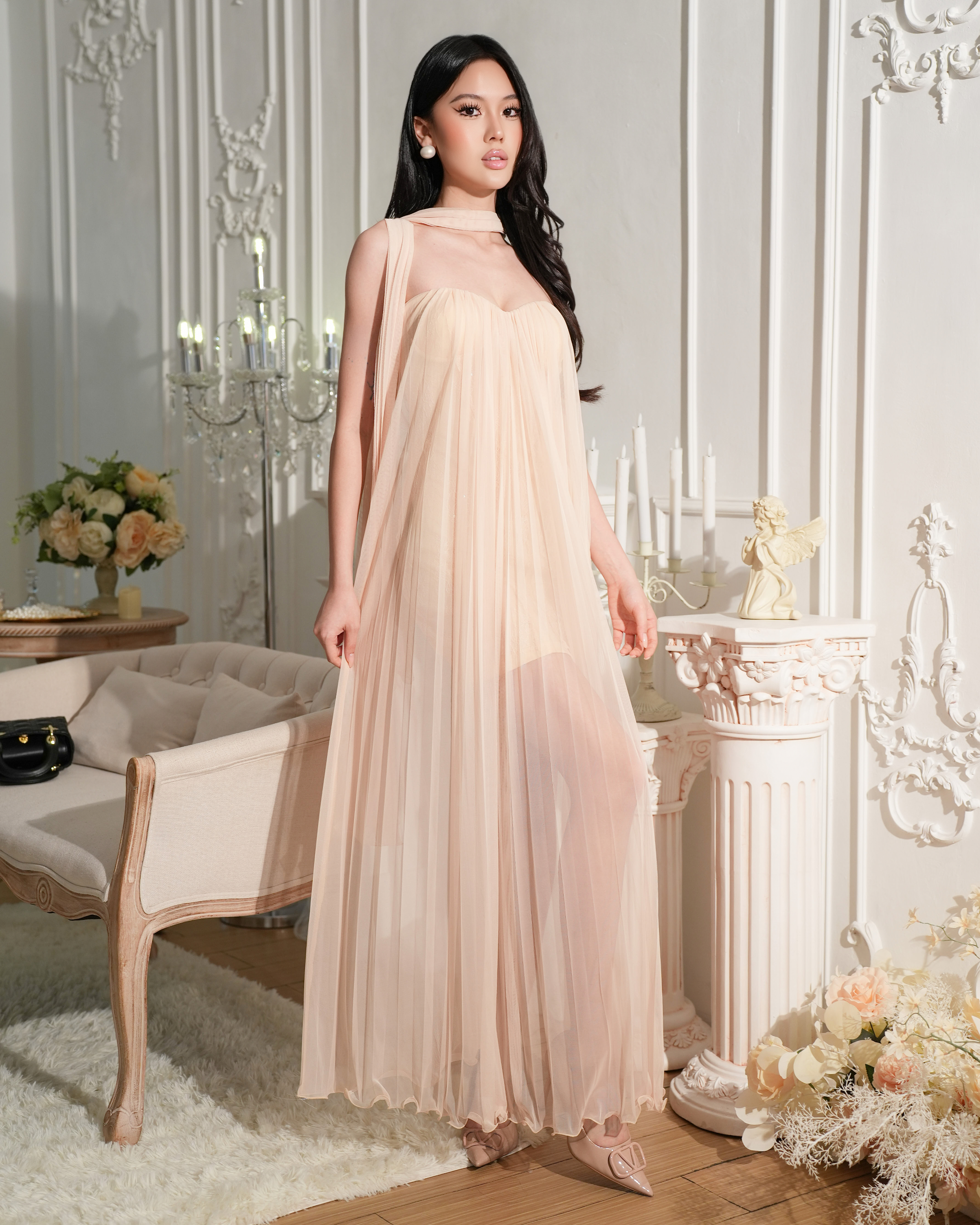 Lunaria Cascade Soft Chiffon Gown 995