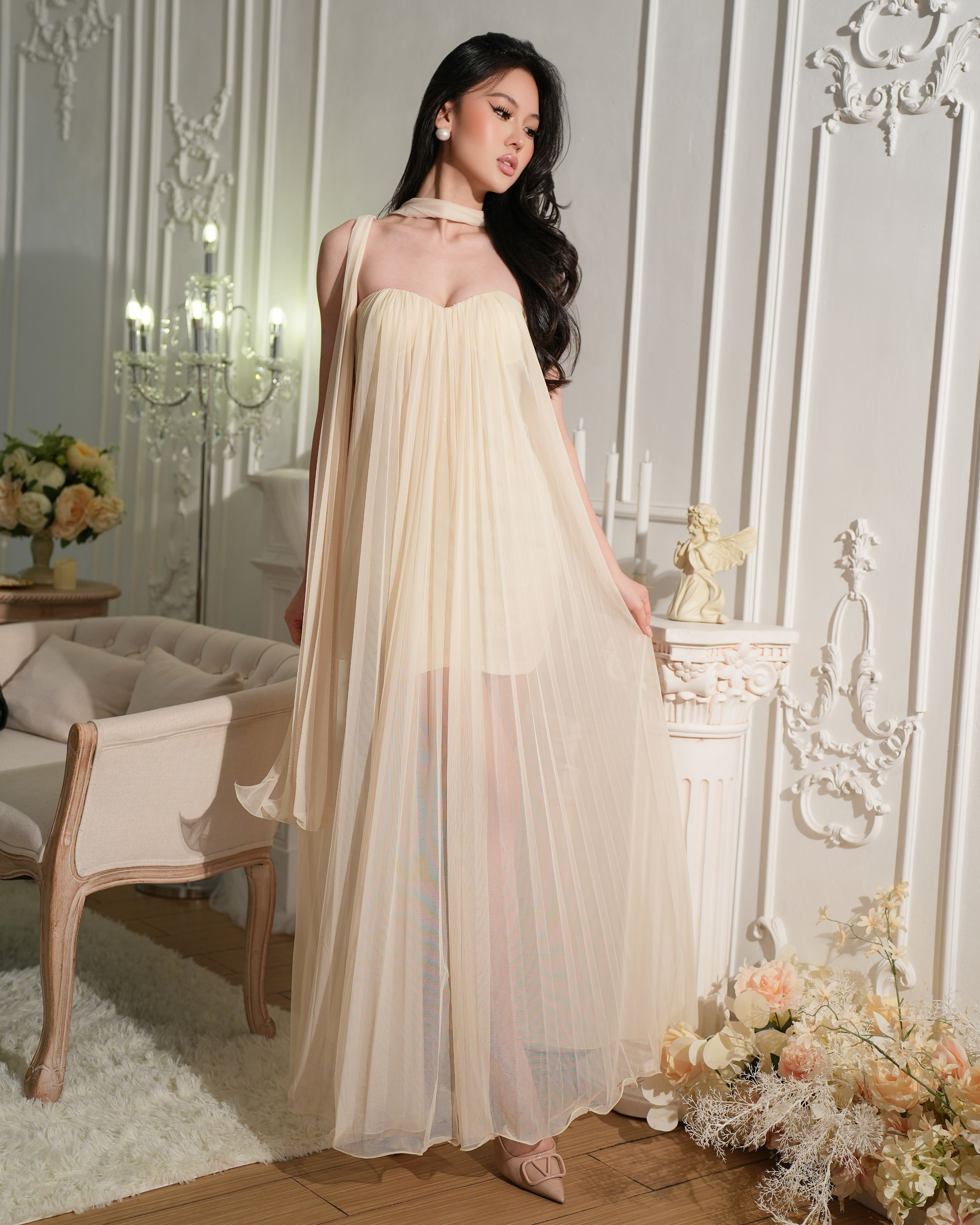 Lunaria Cascade Soft Chiffon Gown 995
