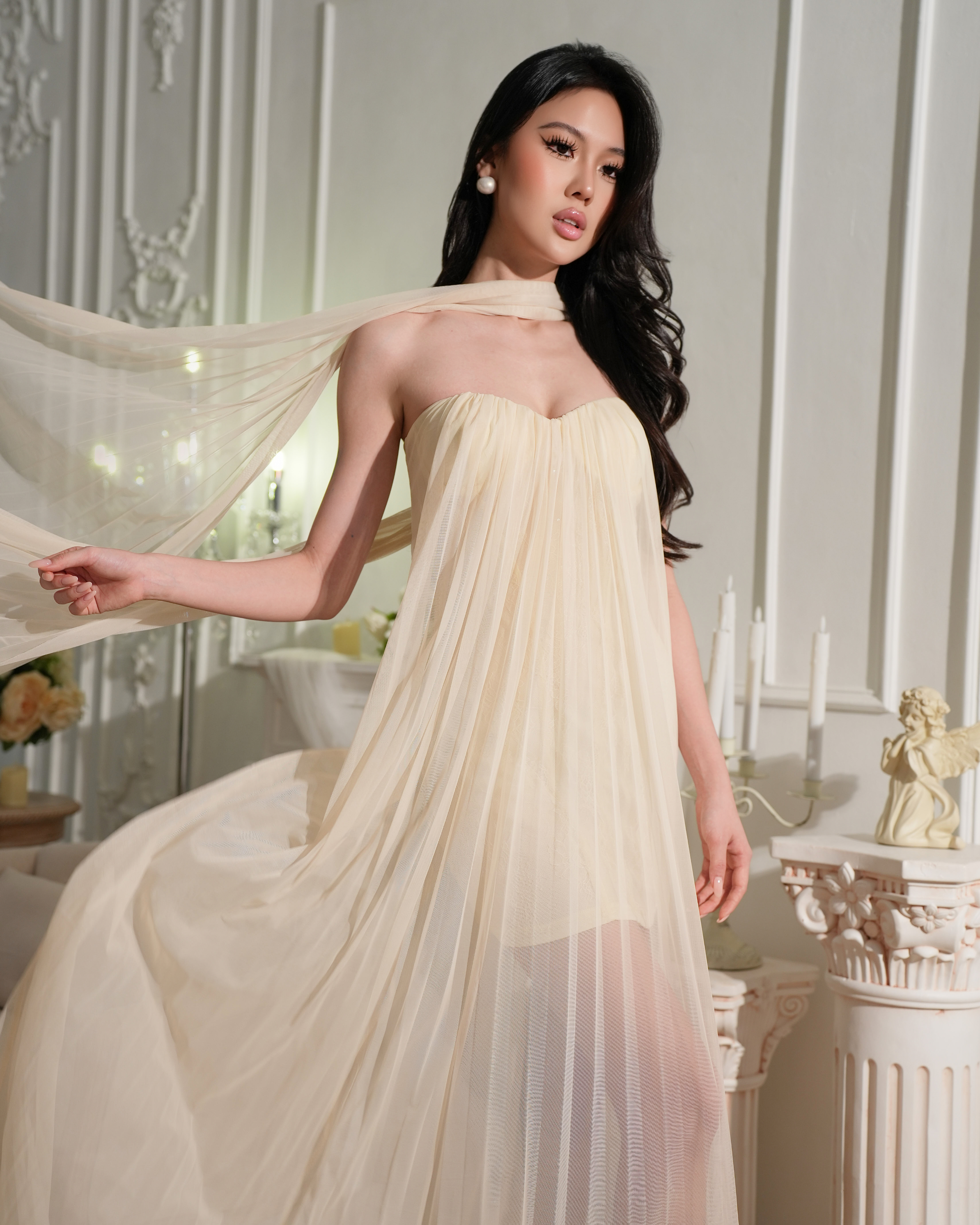 Lunaria Cascade Soft Chiffon Gown 995