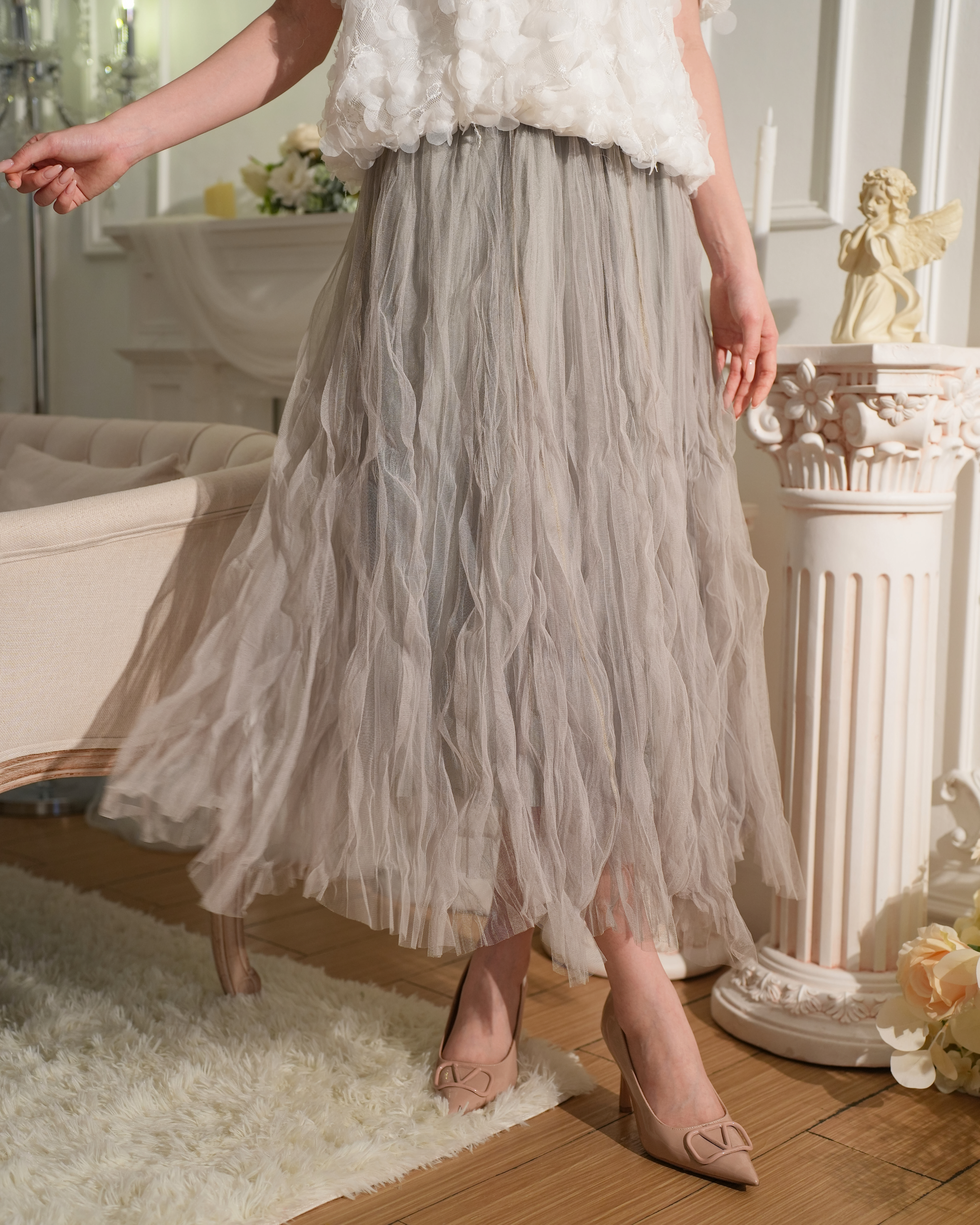 Lunévelle Crinkle Flow Skirt 2172