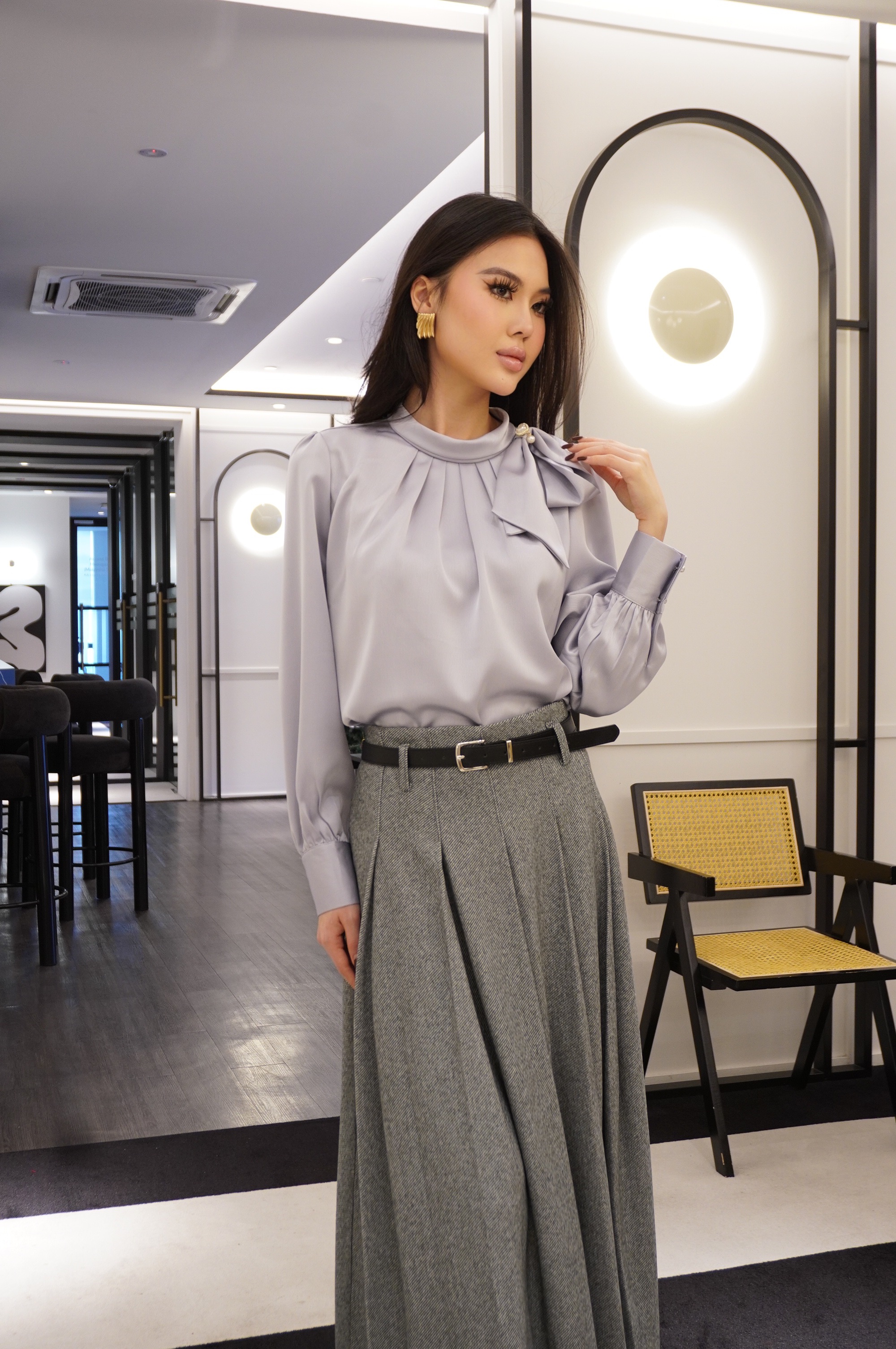 Celeste Draped Neck Blouse MC2060