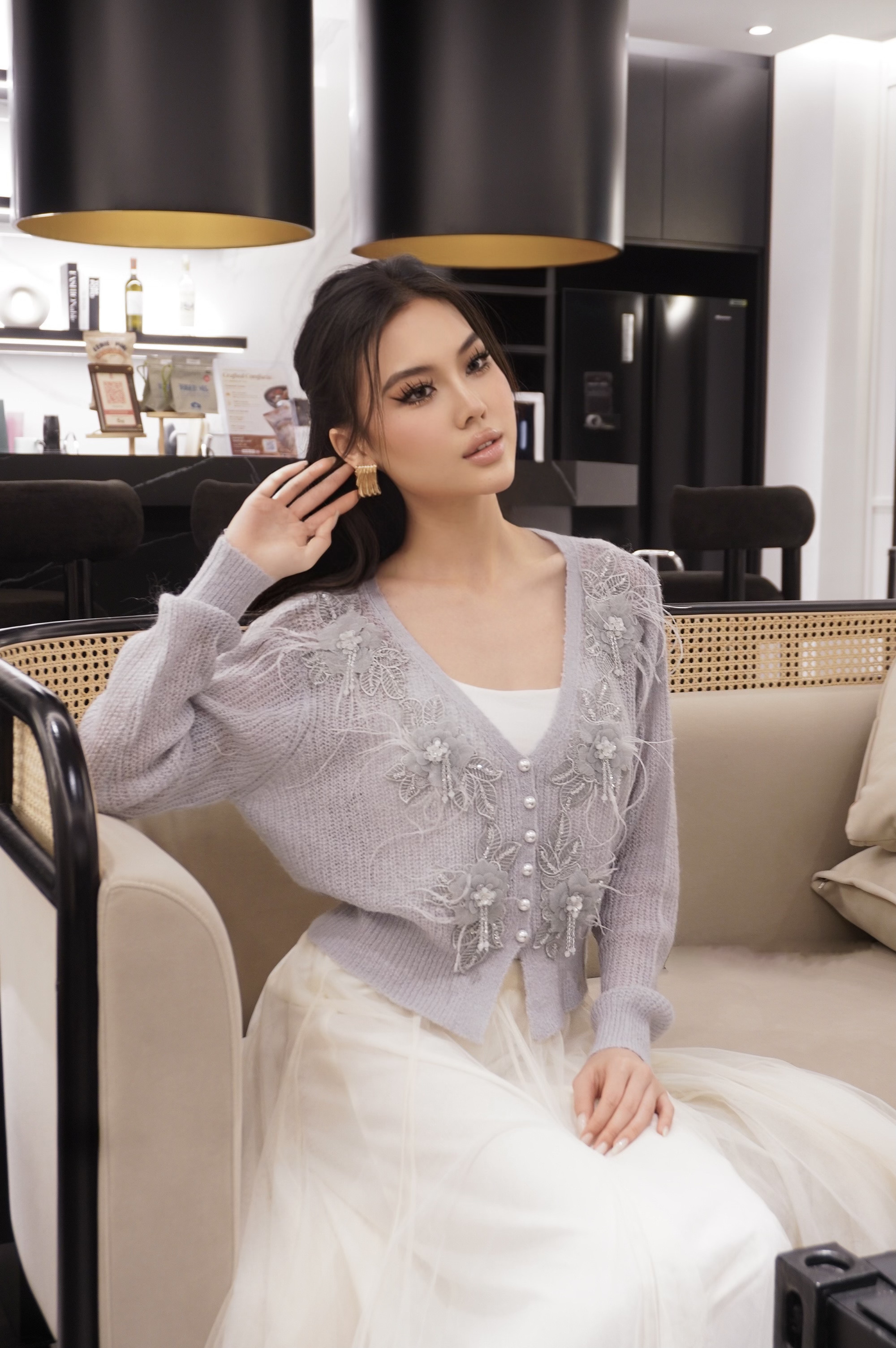 Featherlight Mohair Knit Top MC2077