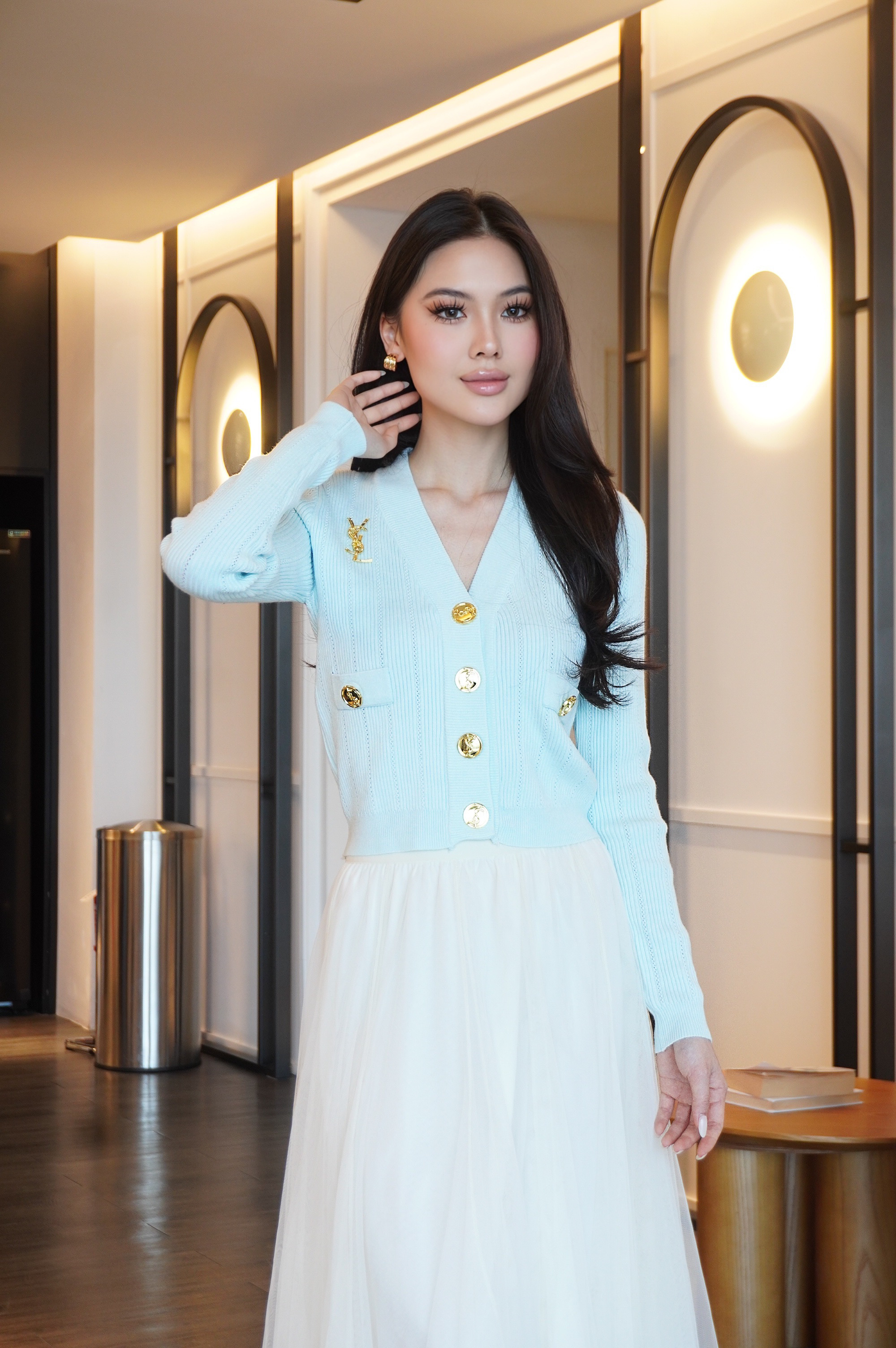 Classic Gold Button Knit MC2066