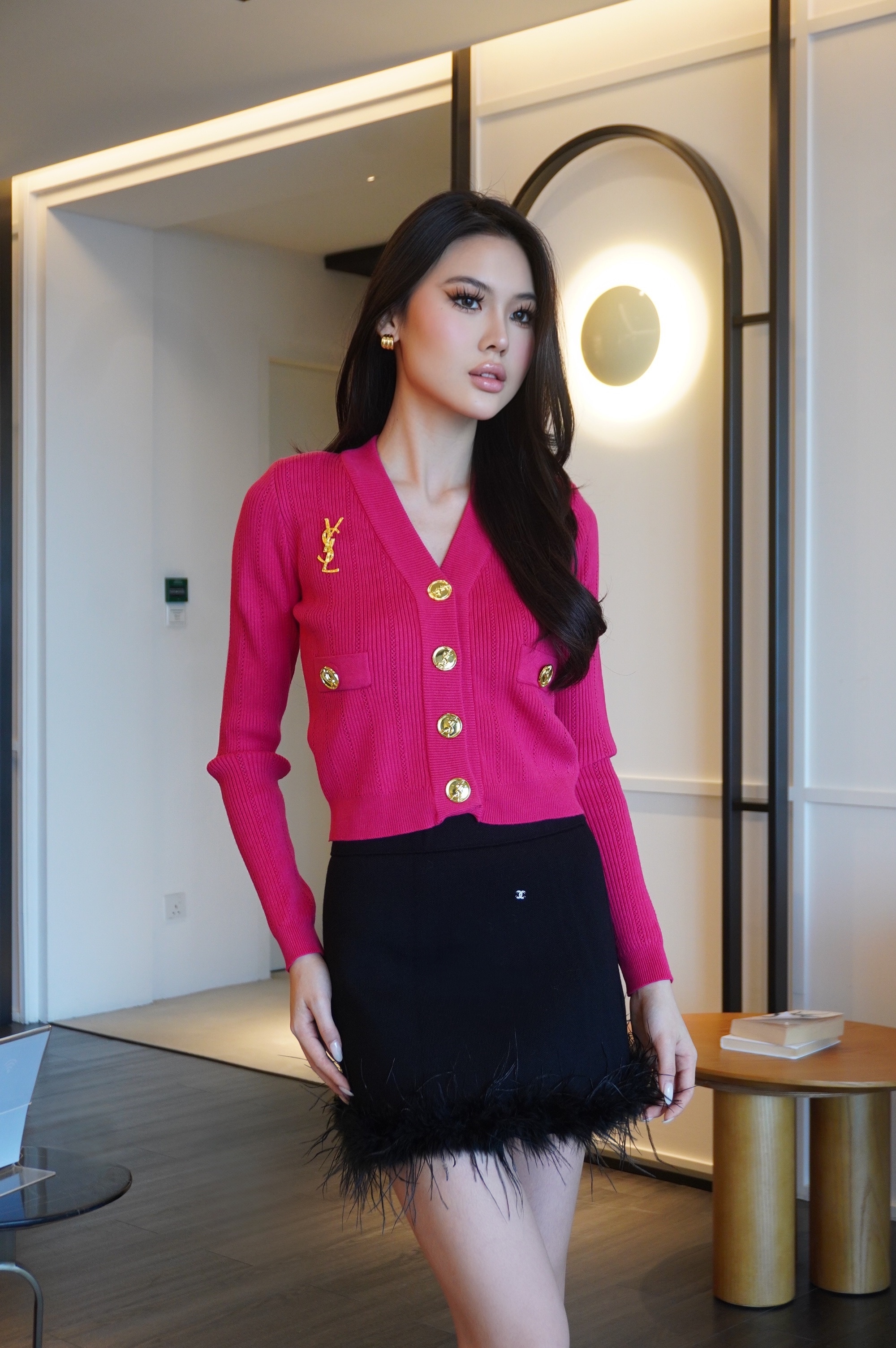 Classic Gold Button Knit MC2066