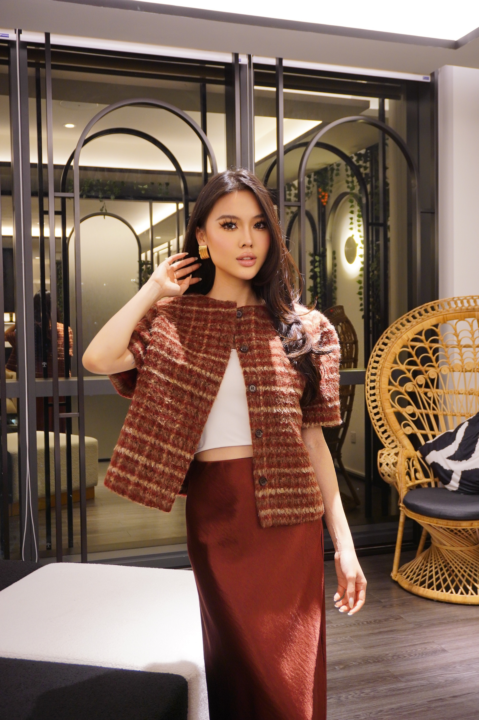 Classic Satin Long Skirt MC2089