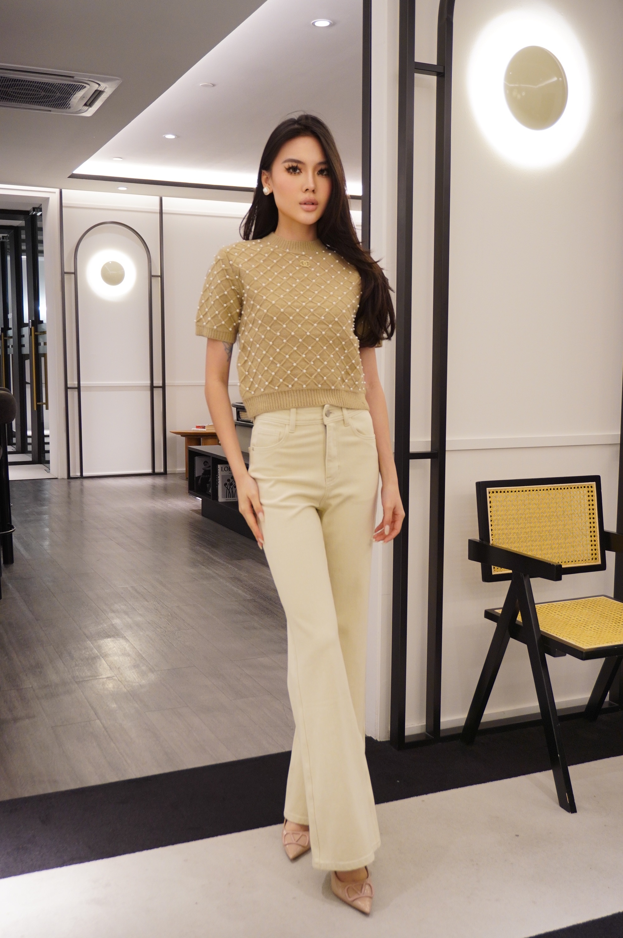 Classic Pearl Grid Knit MC2117