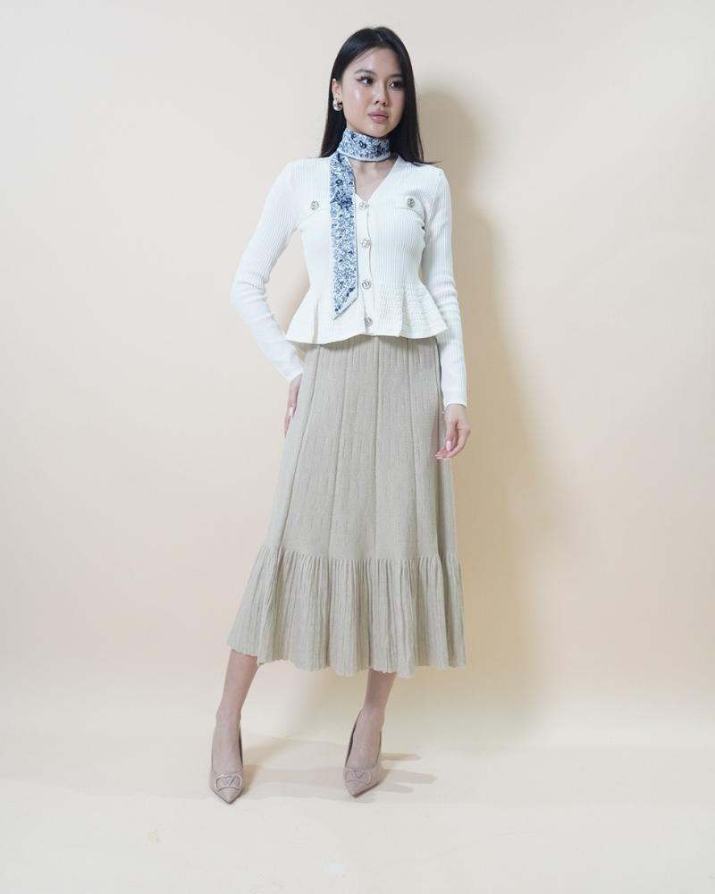 Grace Pleat Midi Skirt CC104