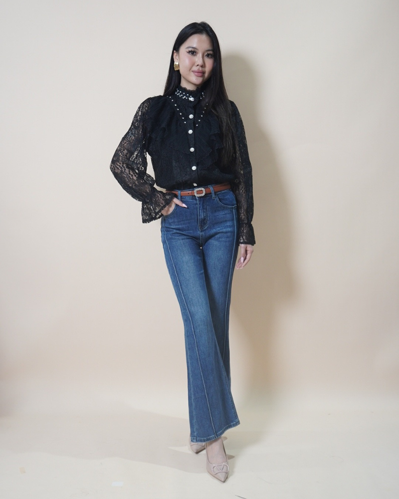 Romance Lace Ruffle Blouse CC1022