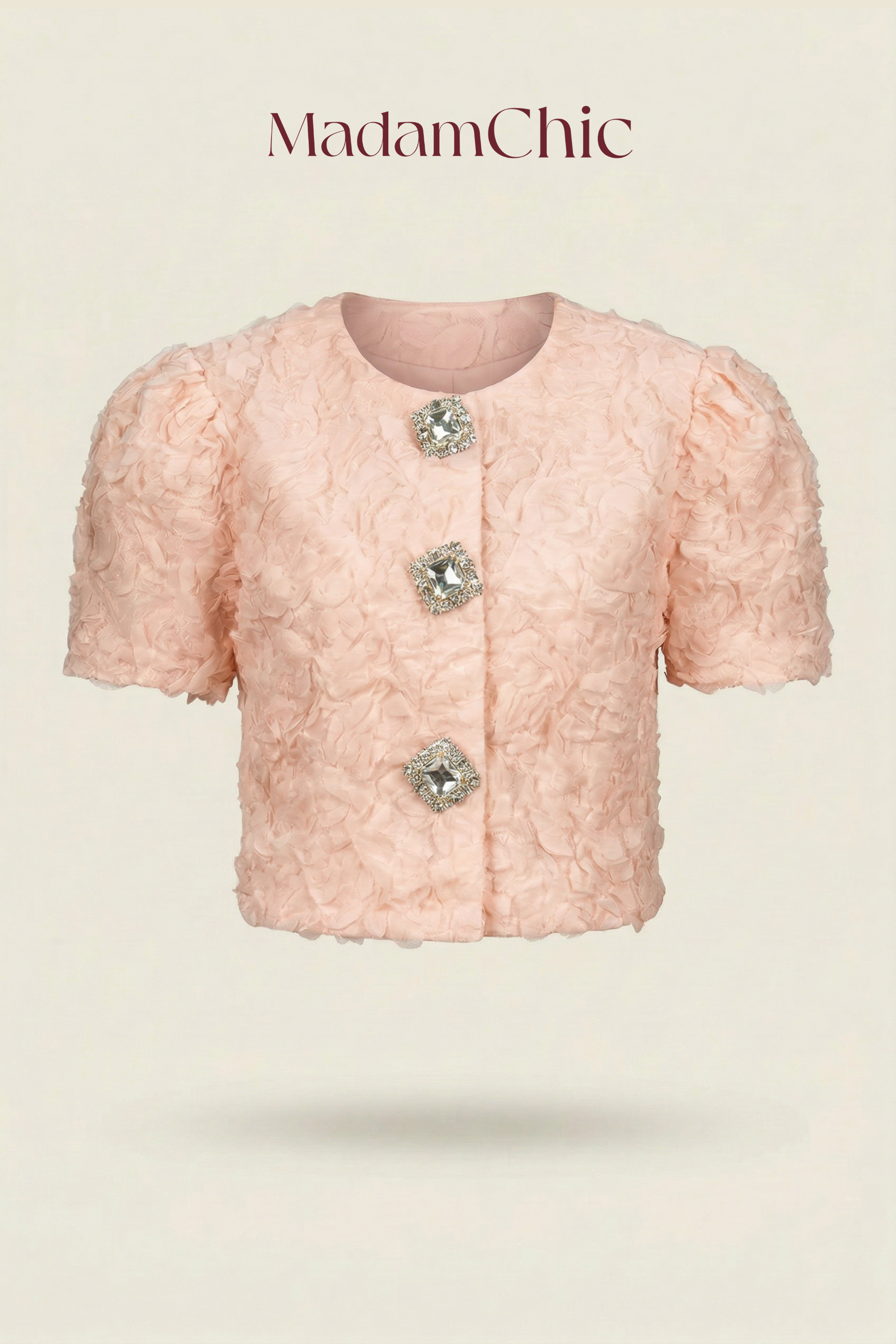 Textured Button-Up Knit Cardigan Top MC2156