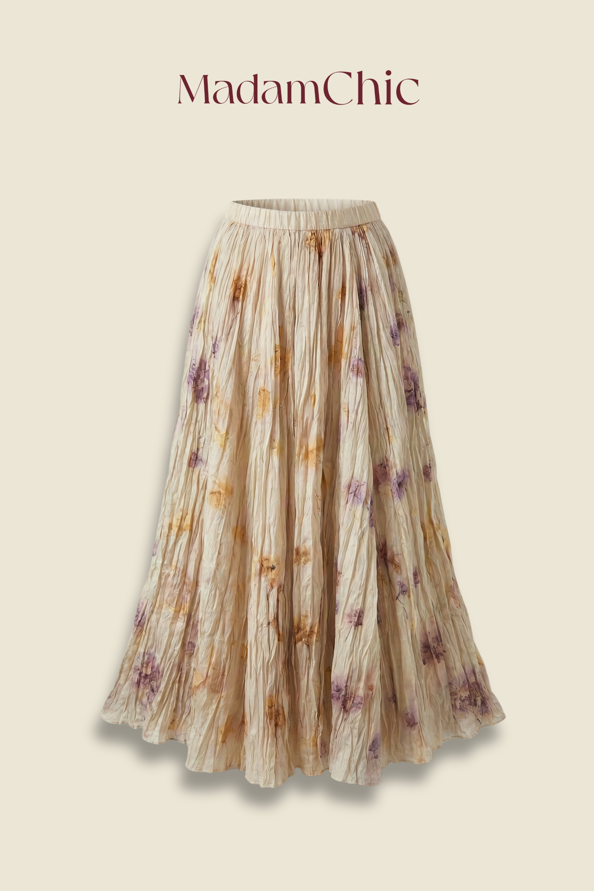 Floral Pleated Midi Skirt MC2158