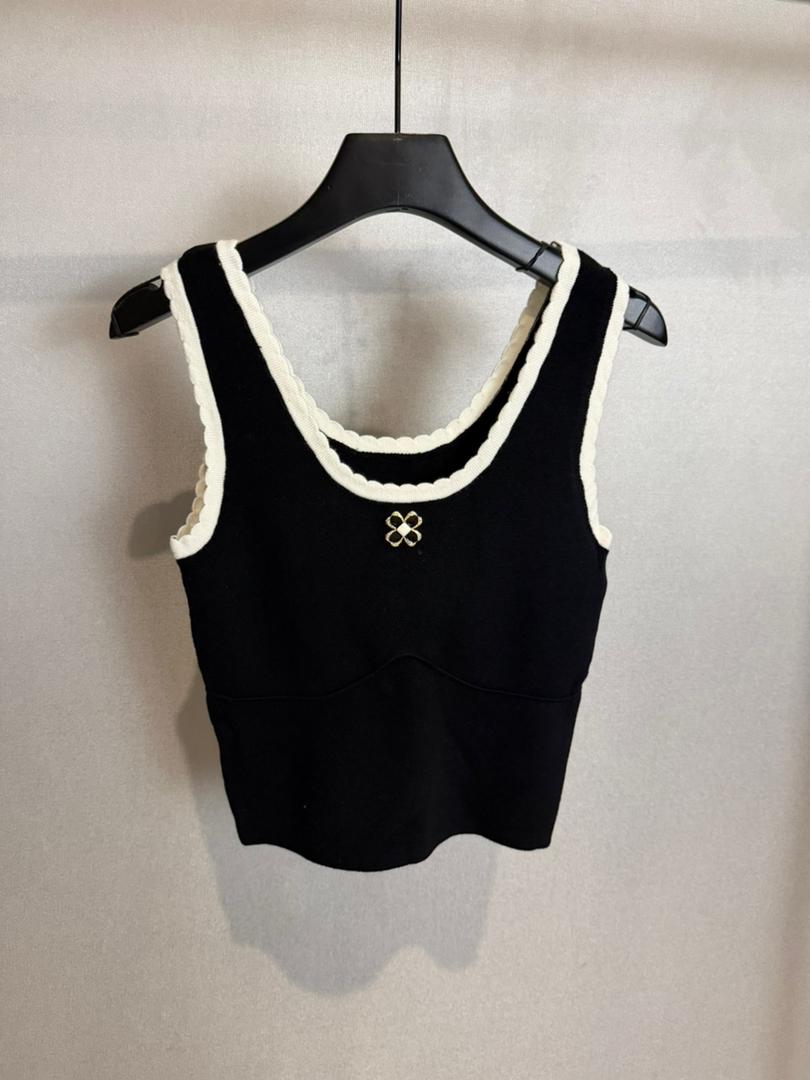 Contrast Trim Knit Tank MC2012
