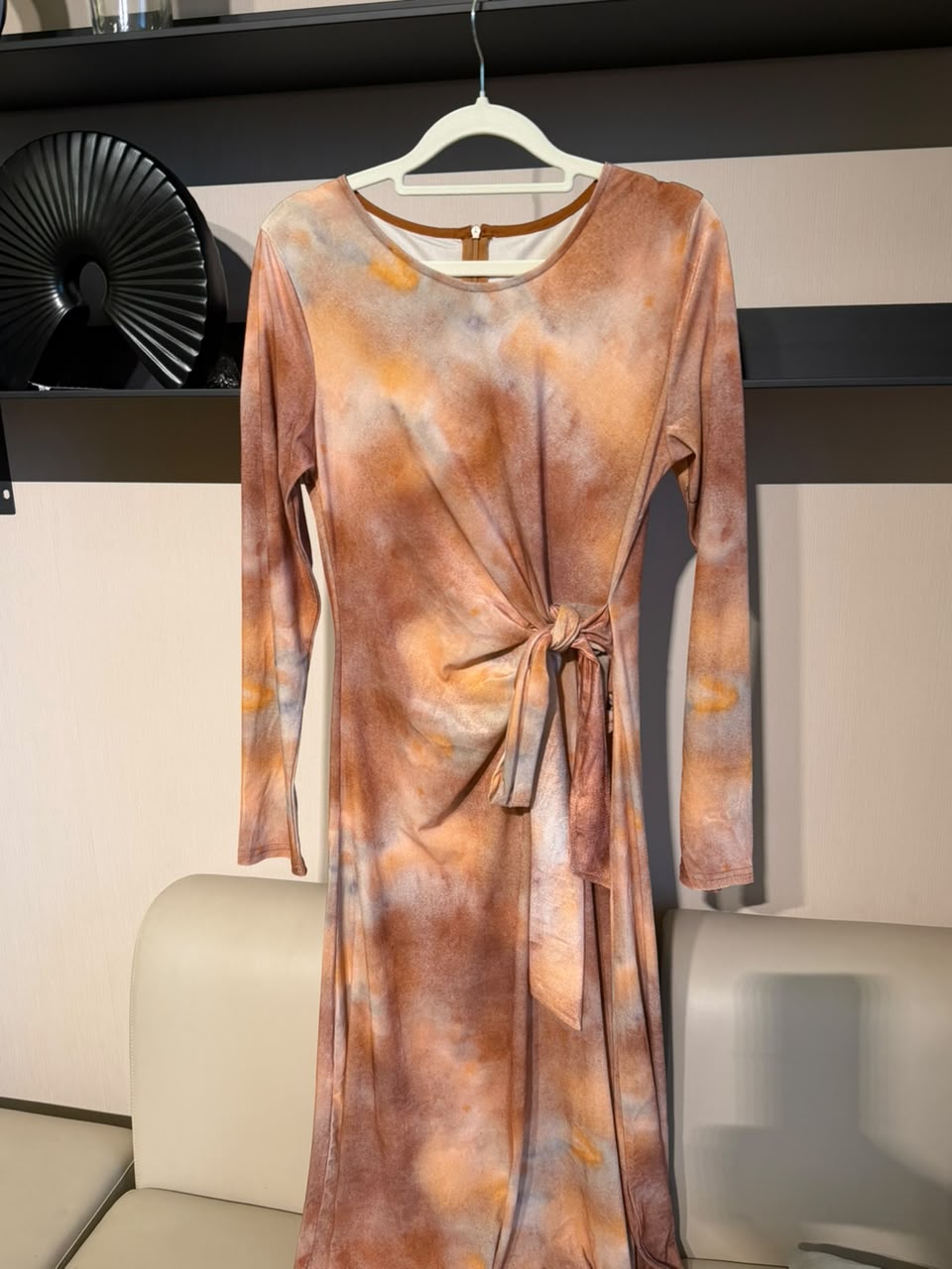 Tie-Dye Knot-Front Maxi Dress 2227