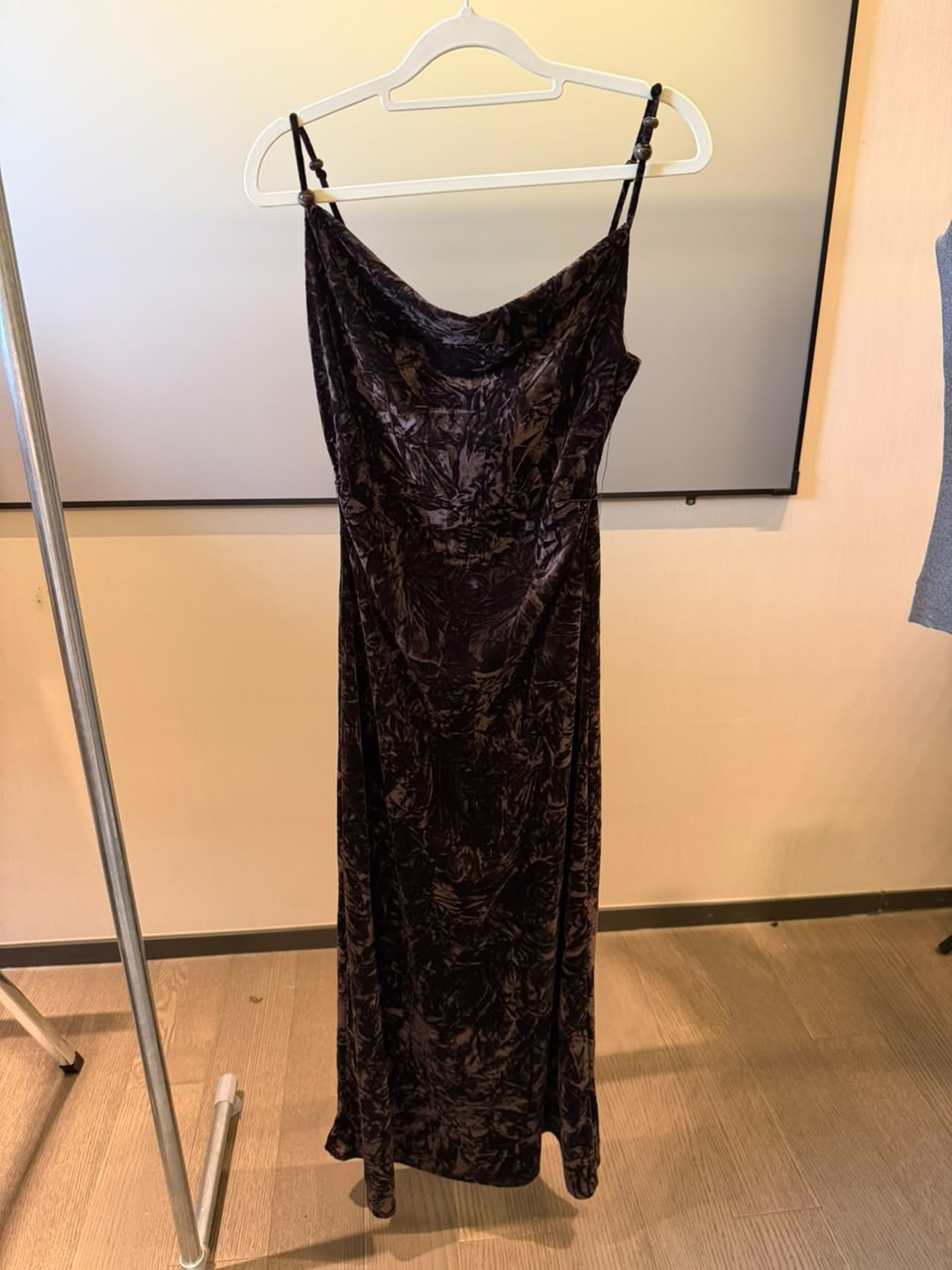 Velvet Cowl Neck Slip Dress 2228