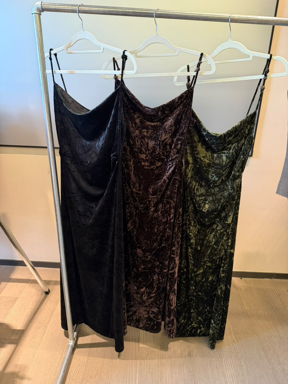 Velvet Cowl Neck Slip Dress 2228