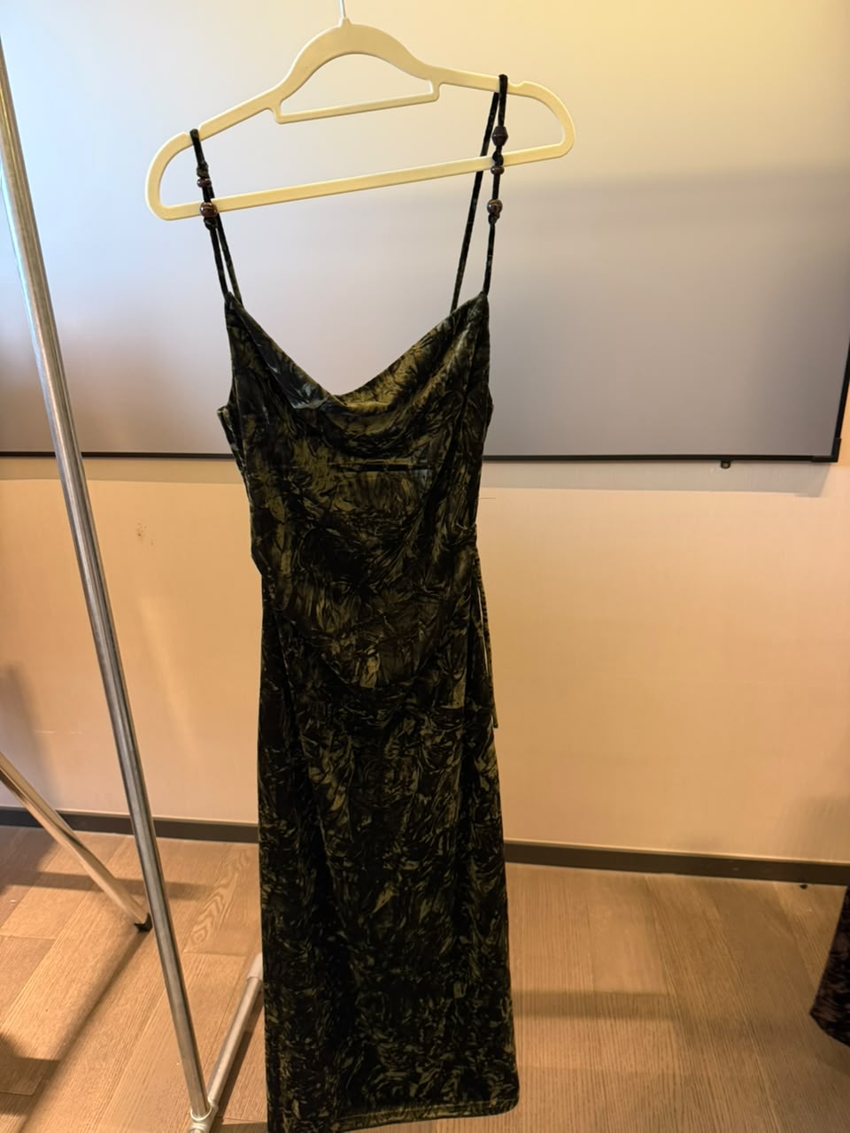 Velvet Cowl Neck Slip Dress 2228