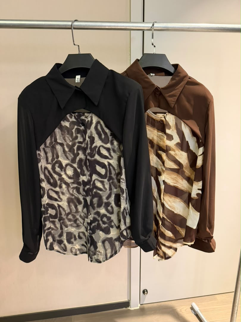 Wild Contrast Colorblock Shirt 2234