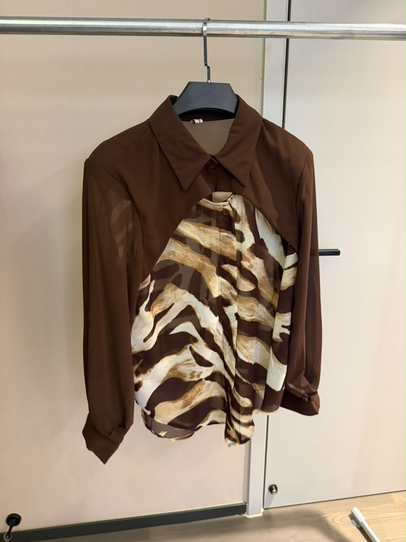 Wild Contrast Colorblock Shirt 2234