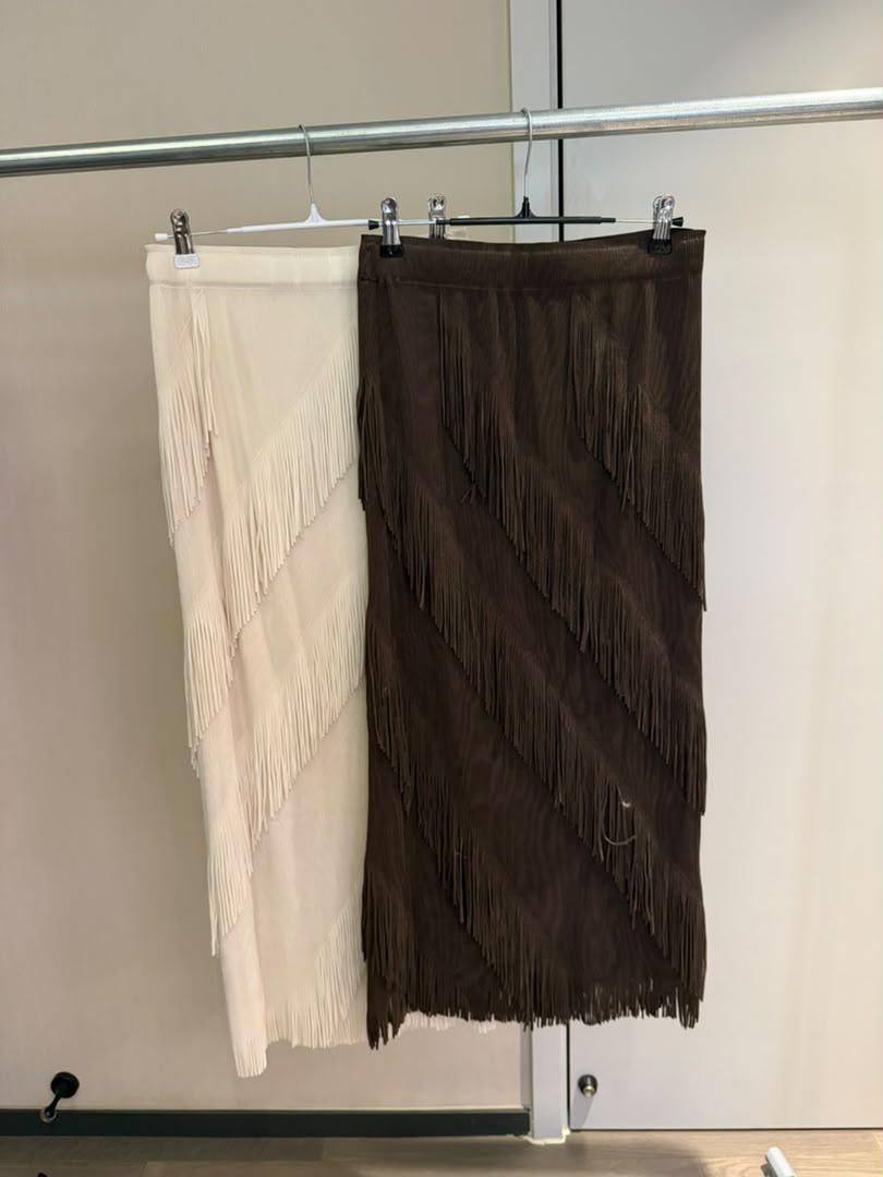 Diagonal Fringe Skirt 2237