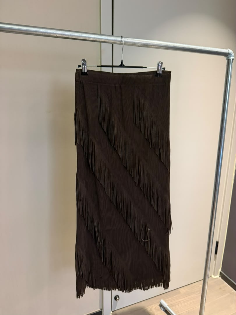 Diagonal Fringe Skirt 2237