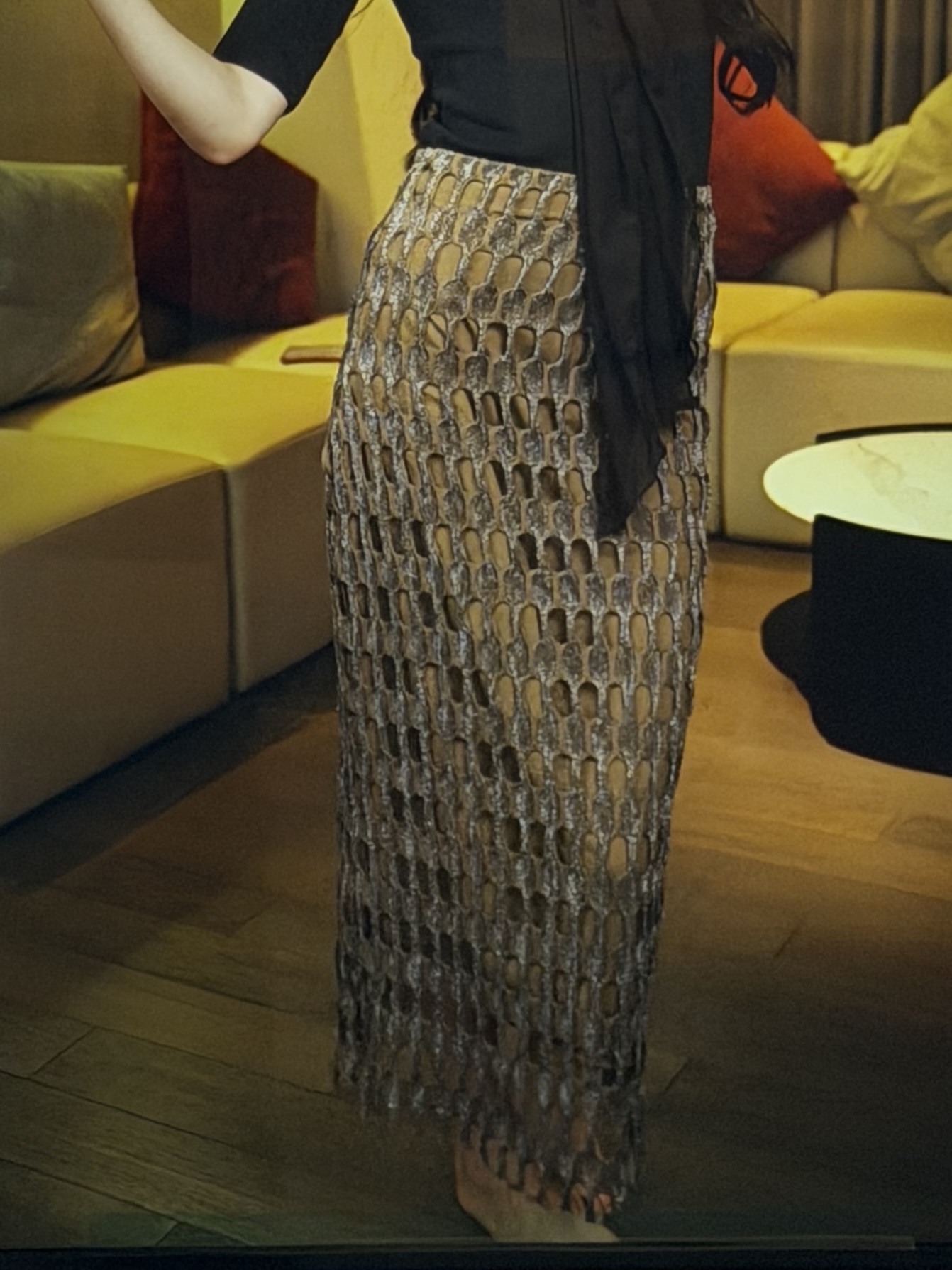 Lattice Maxi Skirt 2186
