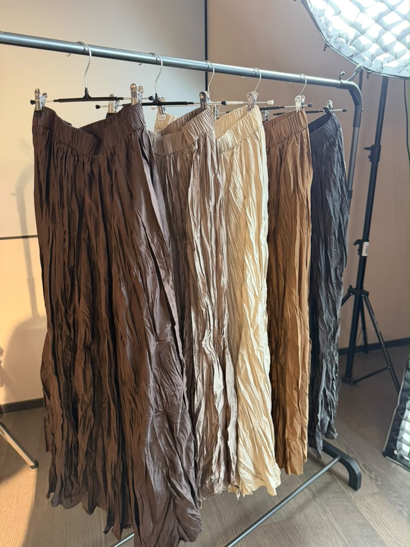 Crinkle Maxi Skirt