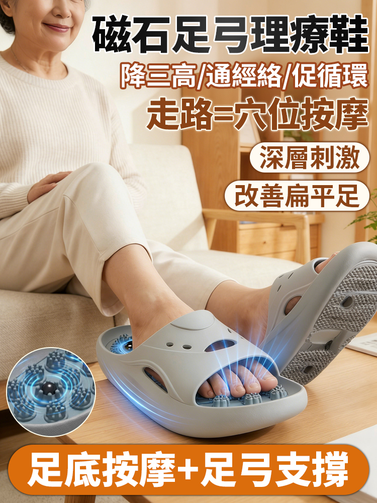 【醫師推薦】磁療按摩拖鞋