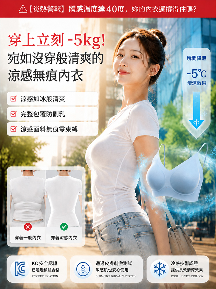 超薄無痕洞洞杯涼感內衣套裝