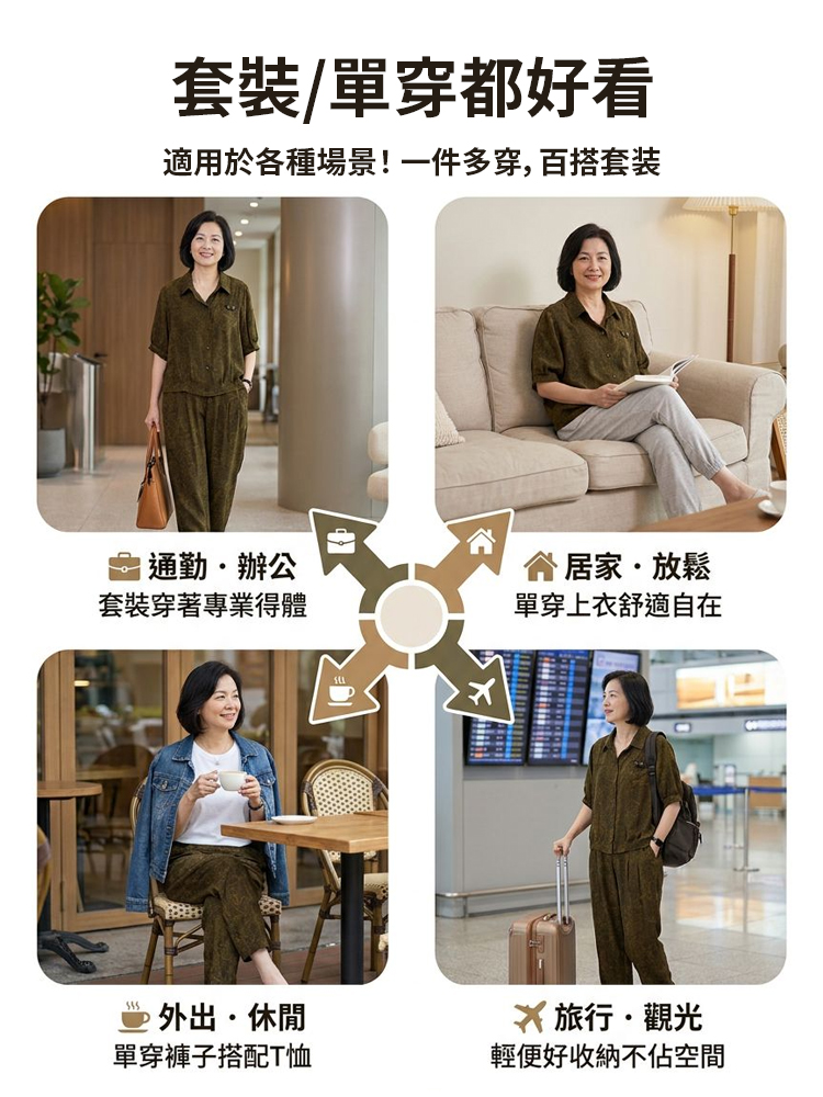 【瞬感清涼】涼感天絲短袖套裝