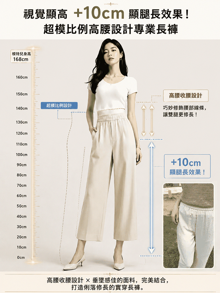 高腰女式棉麻闊腿褲
