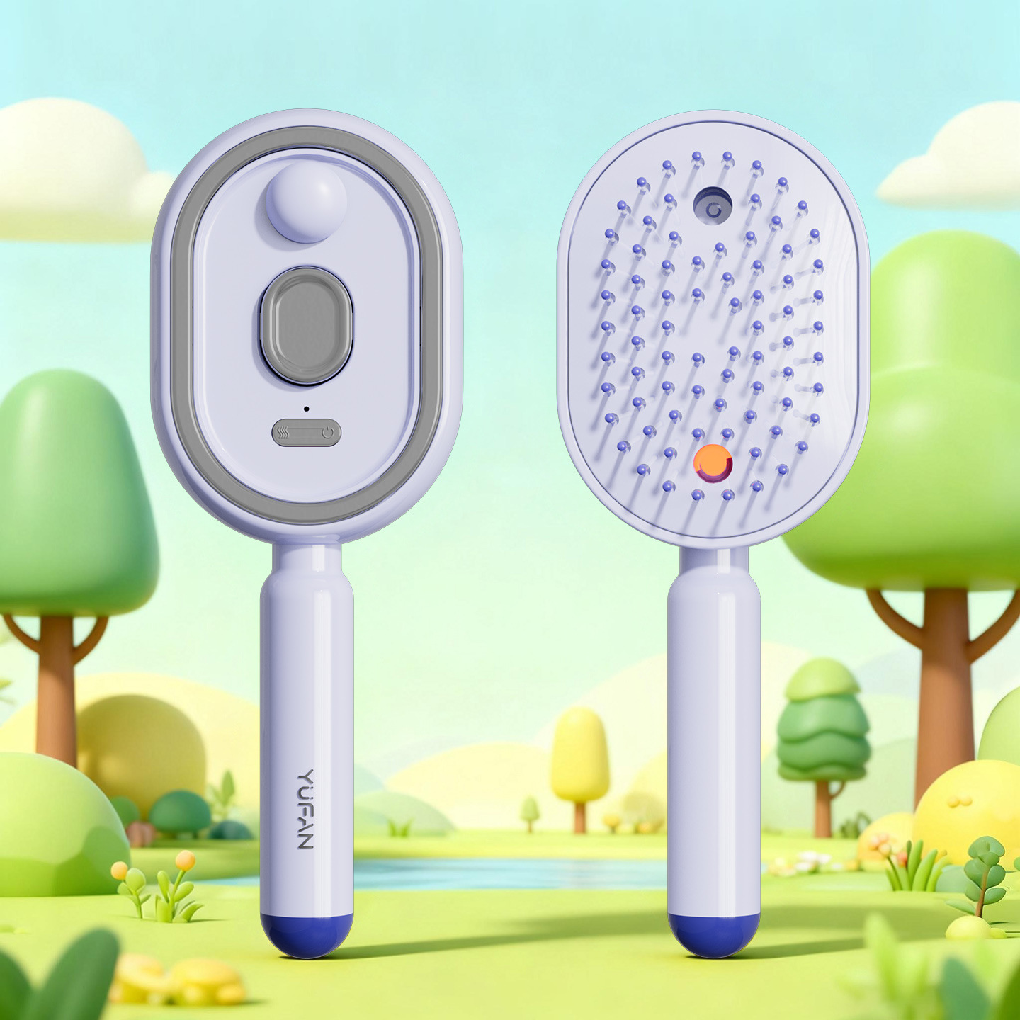 電動噴霧氣囊按摩梳