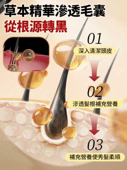 【3分鐘奇蹟黑髮】藏紅花何首烏黑髮精華液