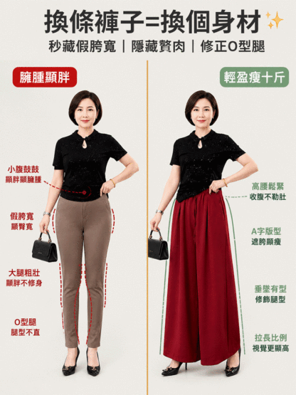裙褲女褶皺亞麻褲