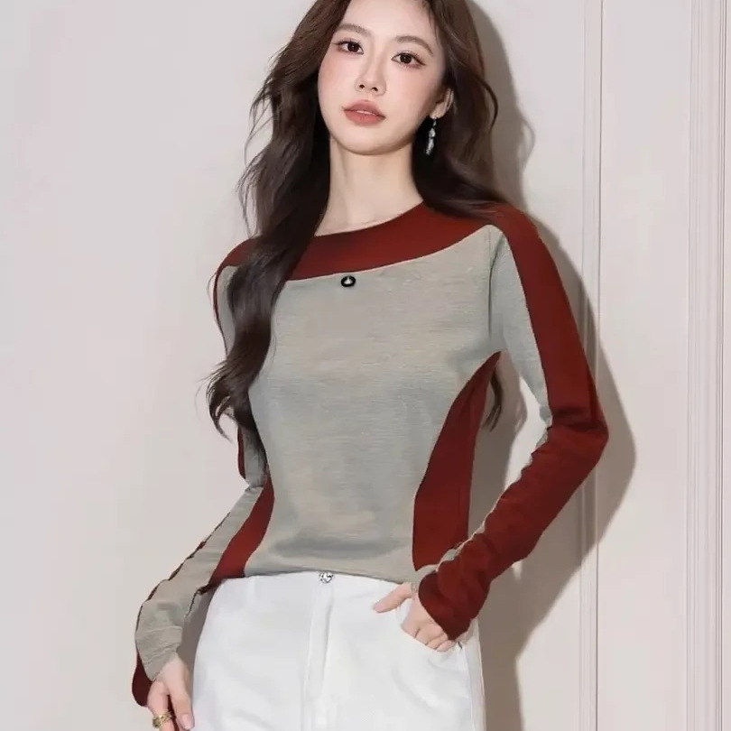 【視覺立瘦10kg】新款設計感百搭打底衫
