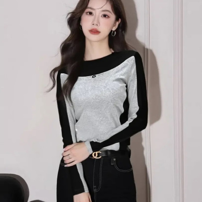【視覺立瘦10kg】新款設計感百搭打底衫