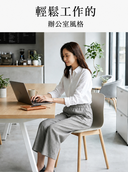 高腰女式棉麻闊腿褲