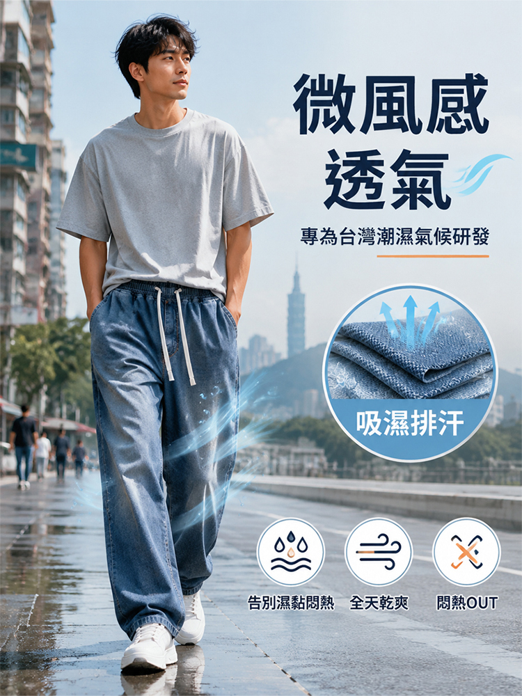 【男女同款 機車族救星】超彈力不卡襠美式軟牛仔褲