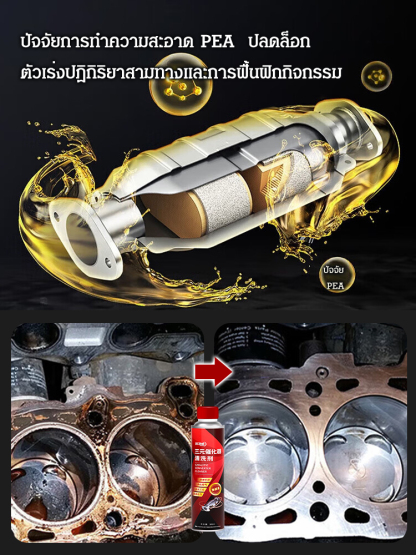 น้ำยาทำความสะอาดเครื่องฟอกไอเสียเชิงเร่งปฏิกิริยาเครื่องยนต์