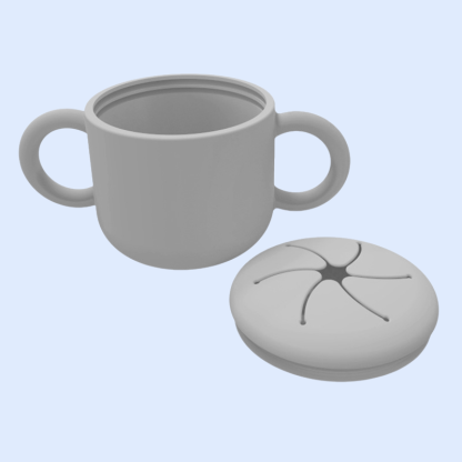 防摔矽膠帶蓋訓練杯子