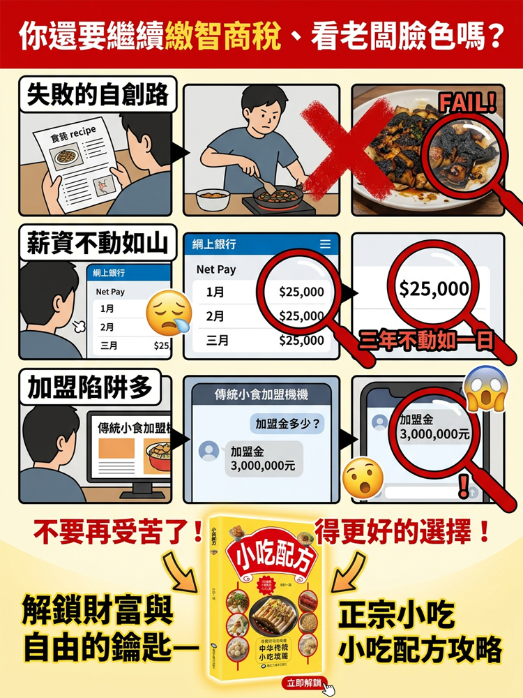 【夜市創業聖經】30年傳承・商用小吃全攻略
