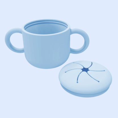 防摔矽膠帶蓋訓練杯子