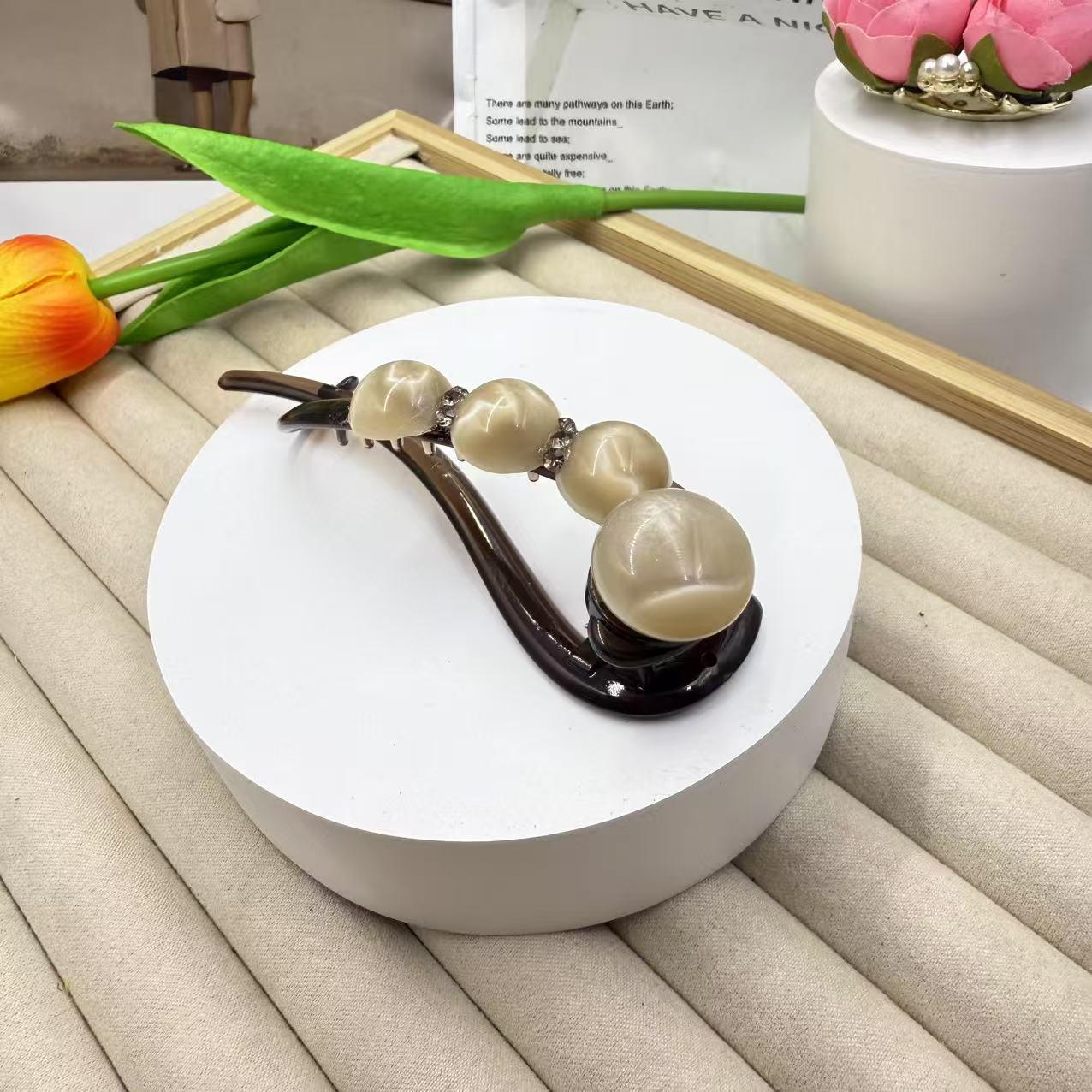 優雅氣質復古珍珠扭扭夾