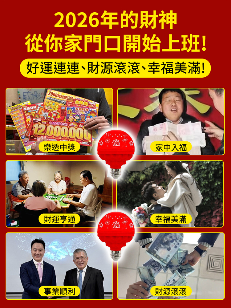 【財福到家】新年發財福字燈