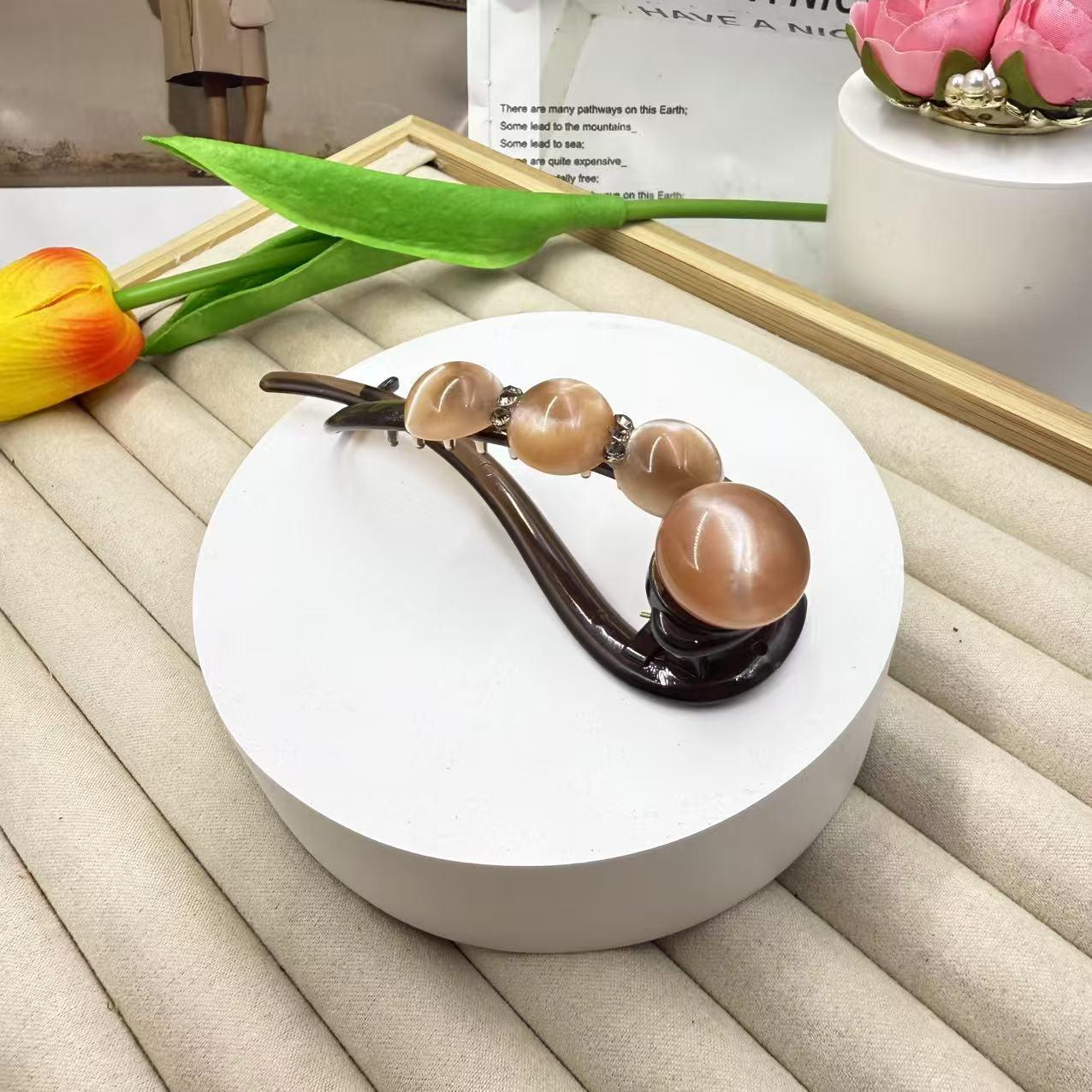 優雅氣質復古珍珠扭扭夾