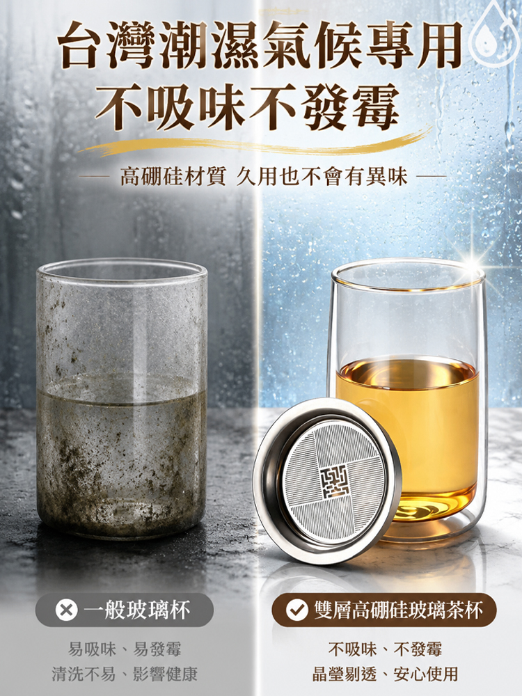高硼矽玻璃泡茶杯