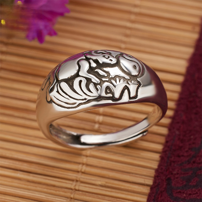 【避歲開運】十二生肖復古銀戒指