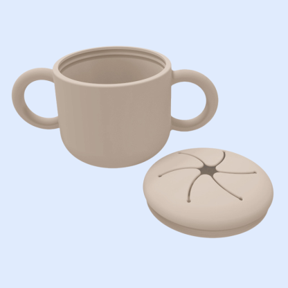 防摔矽膠帶蓋訓練杯子