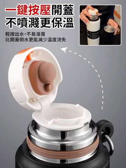 【48小時長效保溫】大容量雙蓋燁燒杯