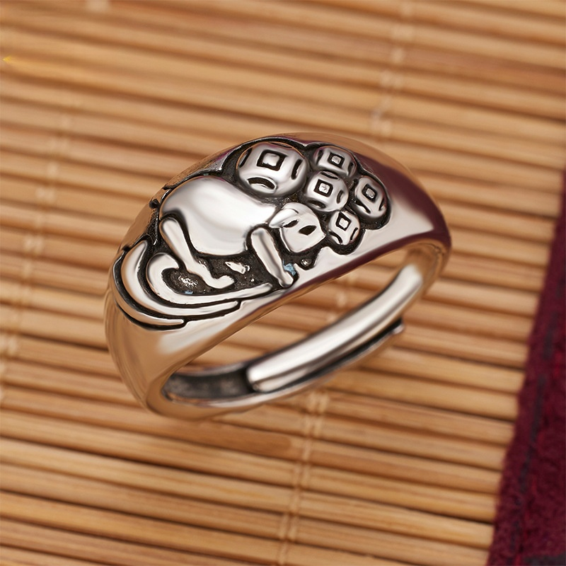 【避歲開運】十二生肖復古銀戒指