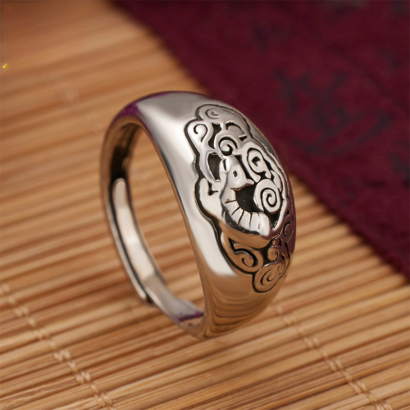 【避歲開運】十二生肖復古銀戒指